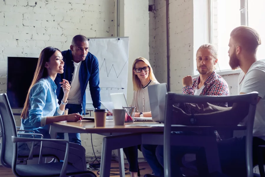 Corporate-team-working-colleagues-working-in-office