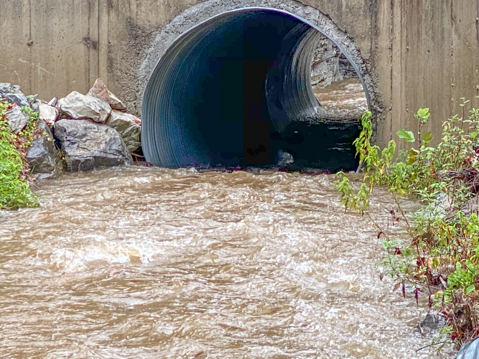 Extreme flooding through storm drain