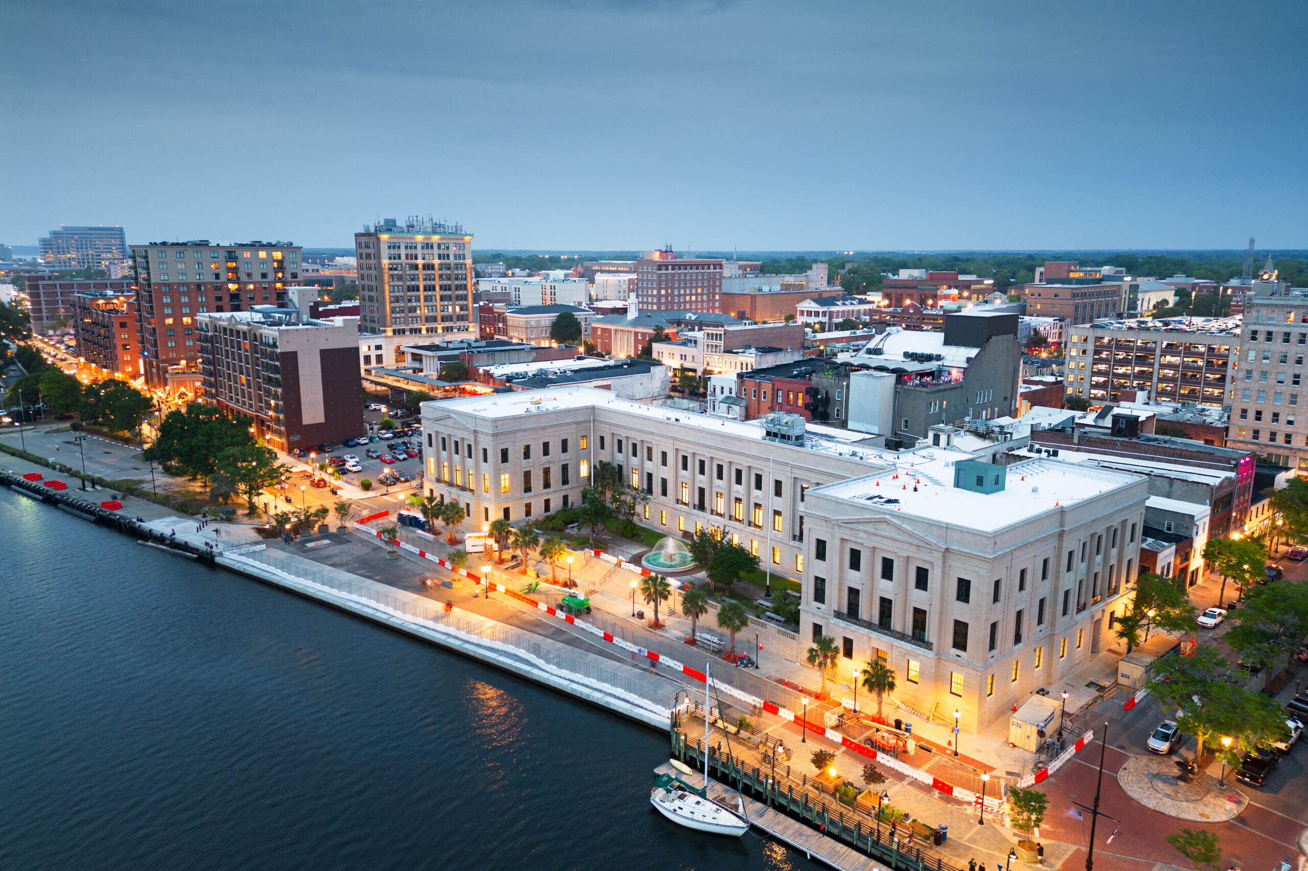 Wilmington, North Carolina, USA Over the Cape Fear River